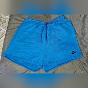 Vintage Nike USA Made Blue Cotton Shorts | 80s 90s Retro Athletic | Men’s XL